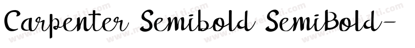 Carpenter Semibold SemiBold字体转换